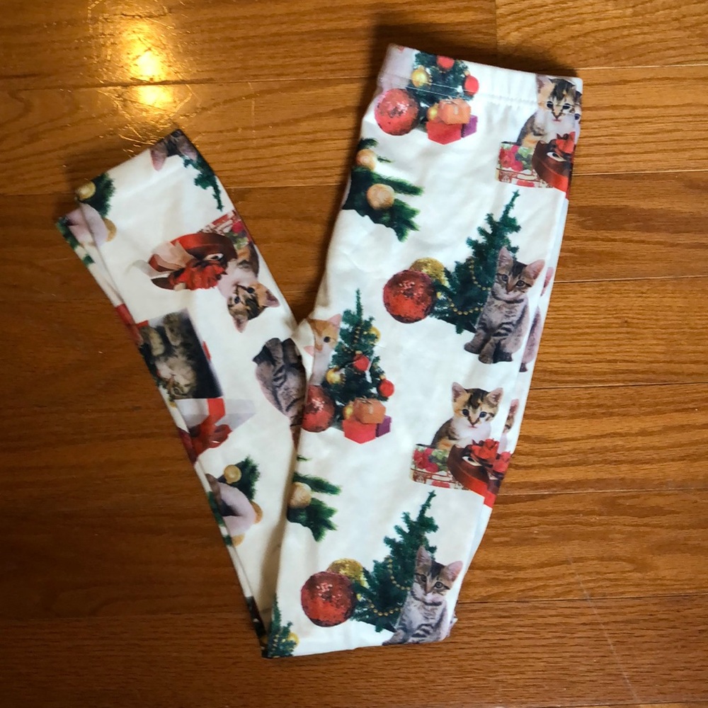 Christmas kitty leggings size s/m